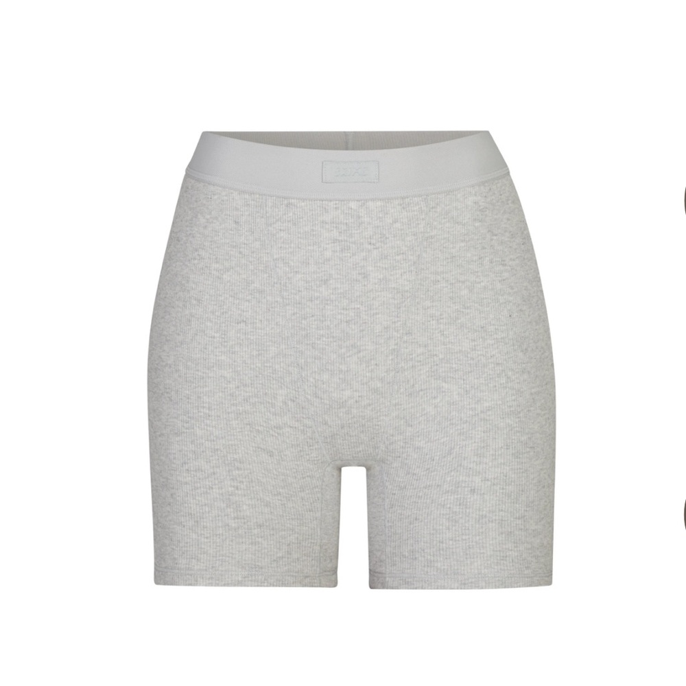 COTTON RIB BOXER | LIGHT HEATHER GREY - LIGHT HEATHER GREY